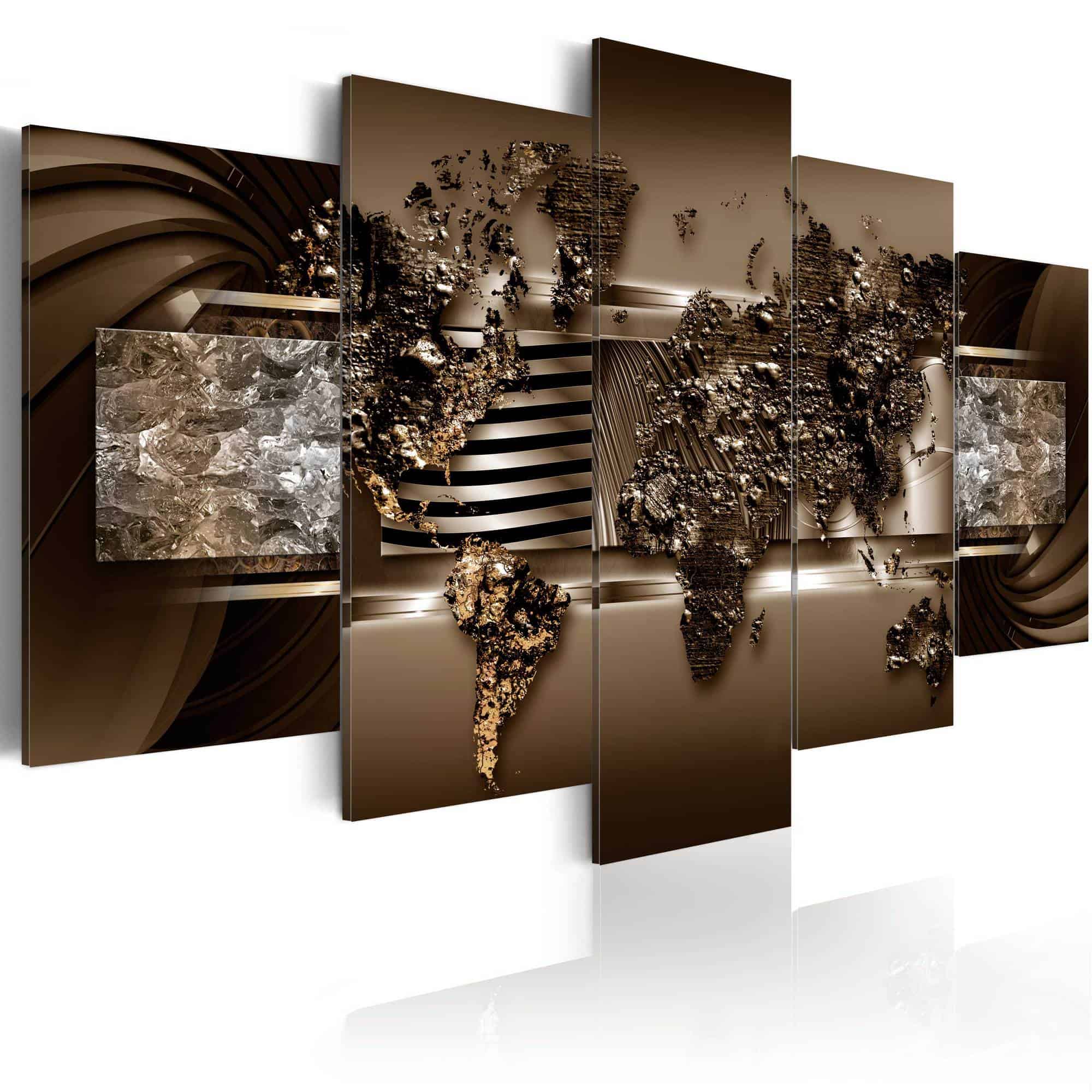 Lærredstryk Chocolate Map