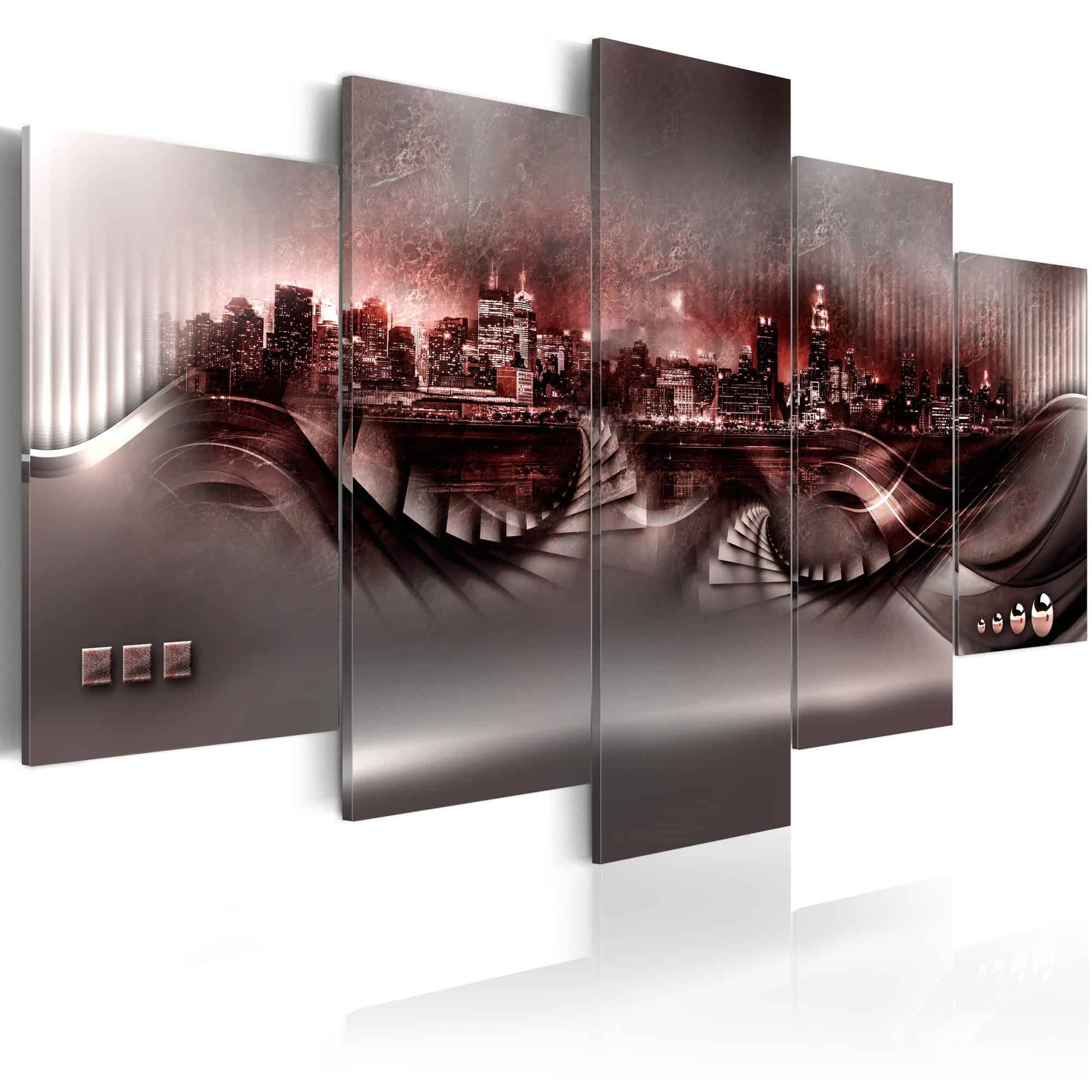 Lærredstryk Crimson City