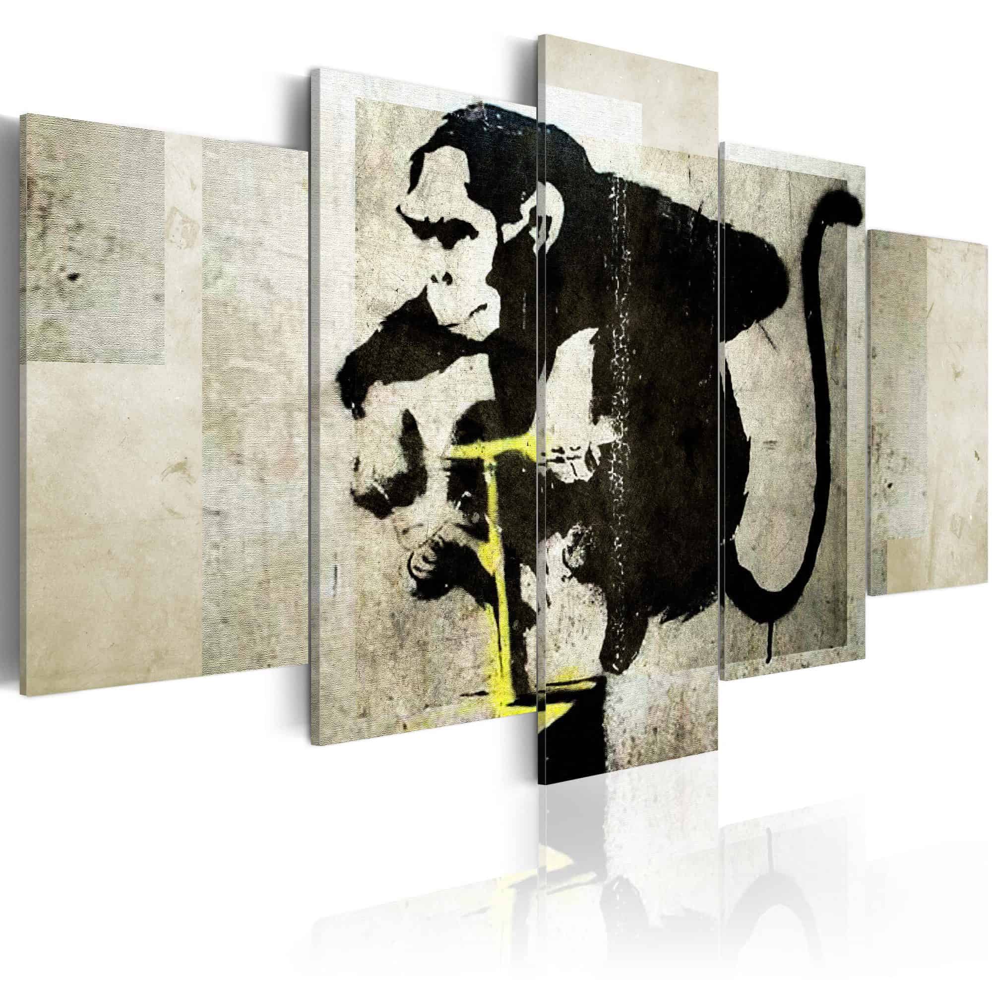 Lærredstryk Monkey TNT Detonator (Banksy)