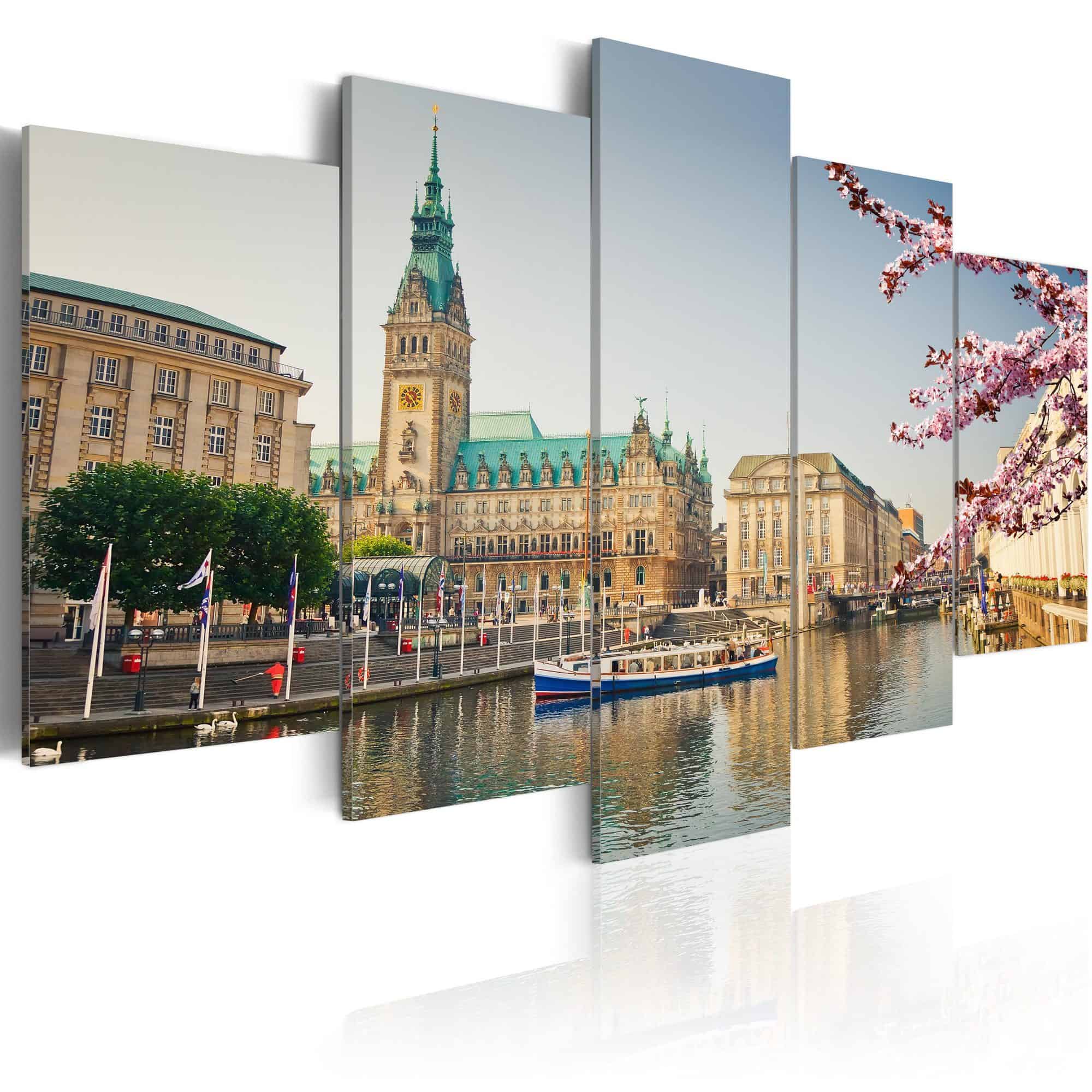 Lærredstryk Spring in Hamburg