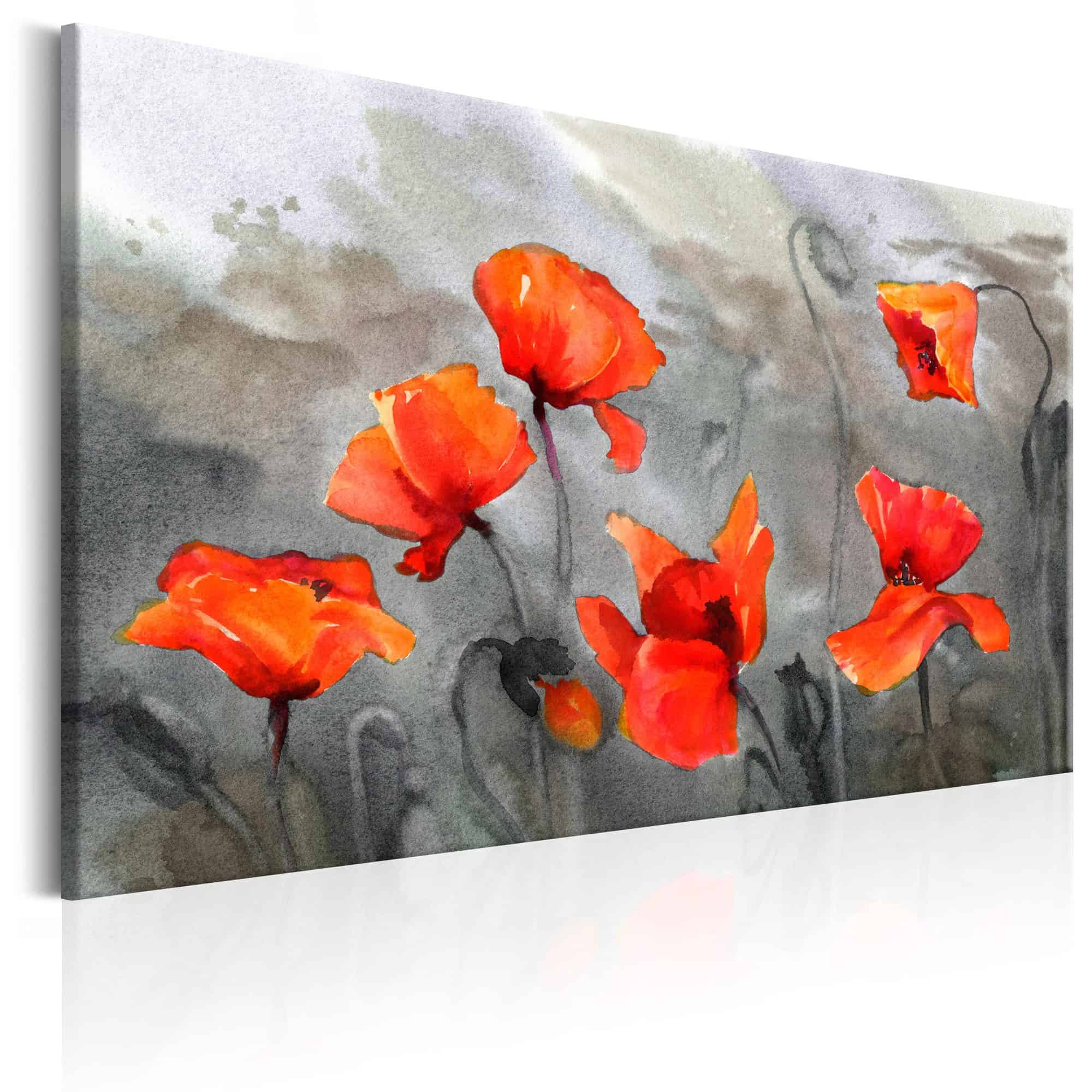 Lærredstryk Poppies (Watercolour)