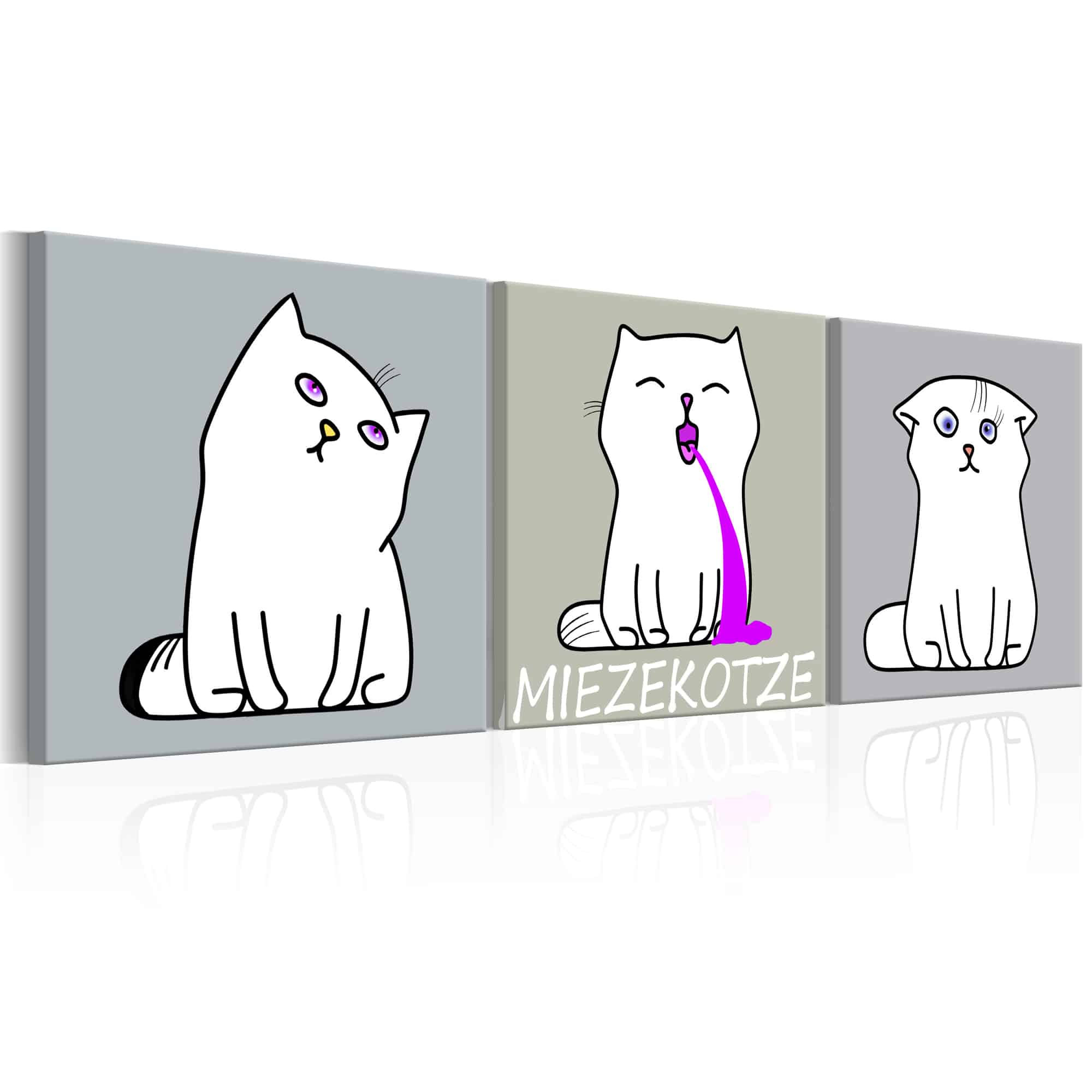 Lærredstryk Miezekotze: Cat Trio
