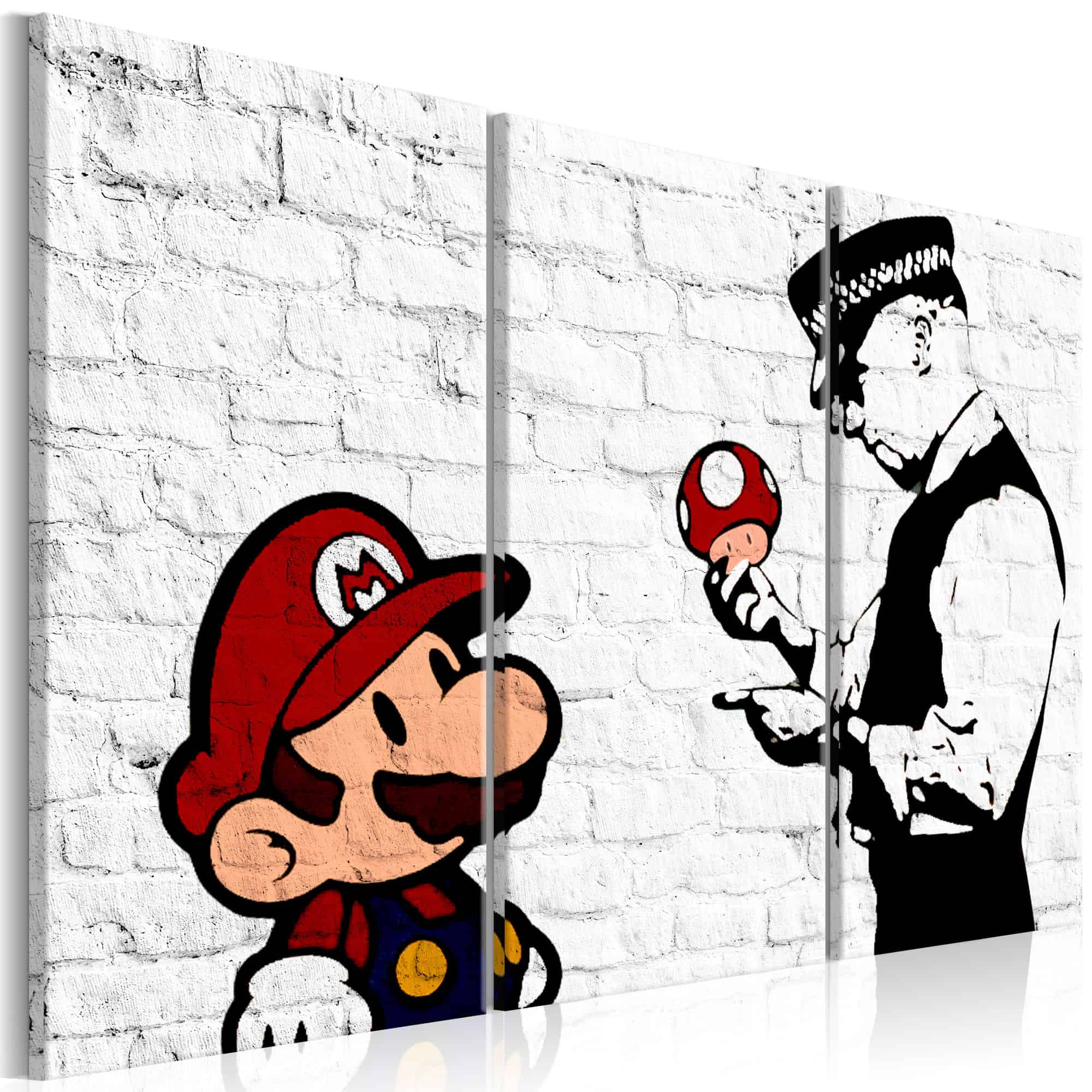 Lærredstryk Mario Bros (Banksy)