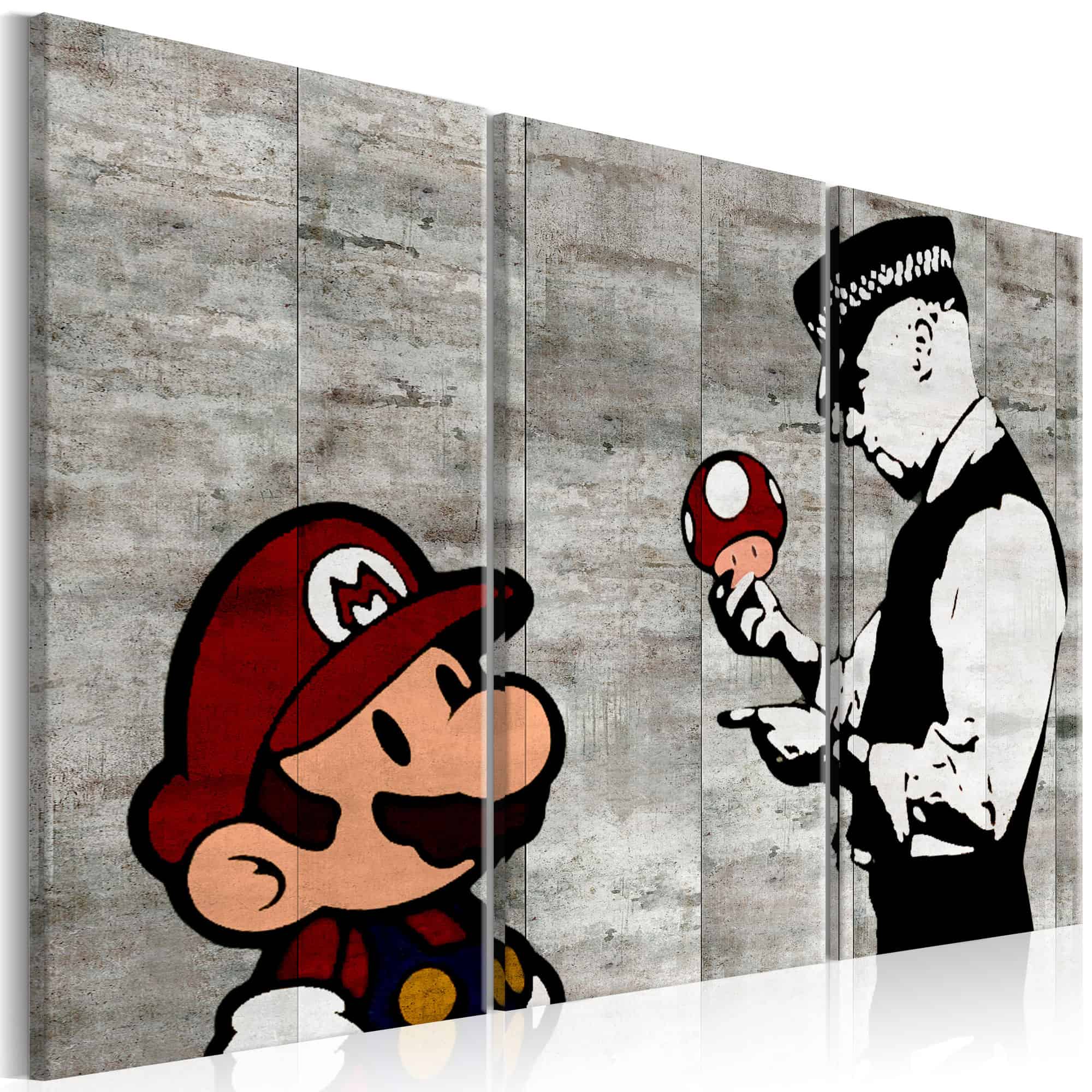 Lærredstryk Banksy: Mario Bros