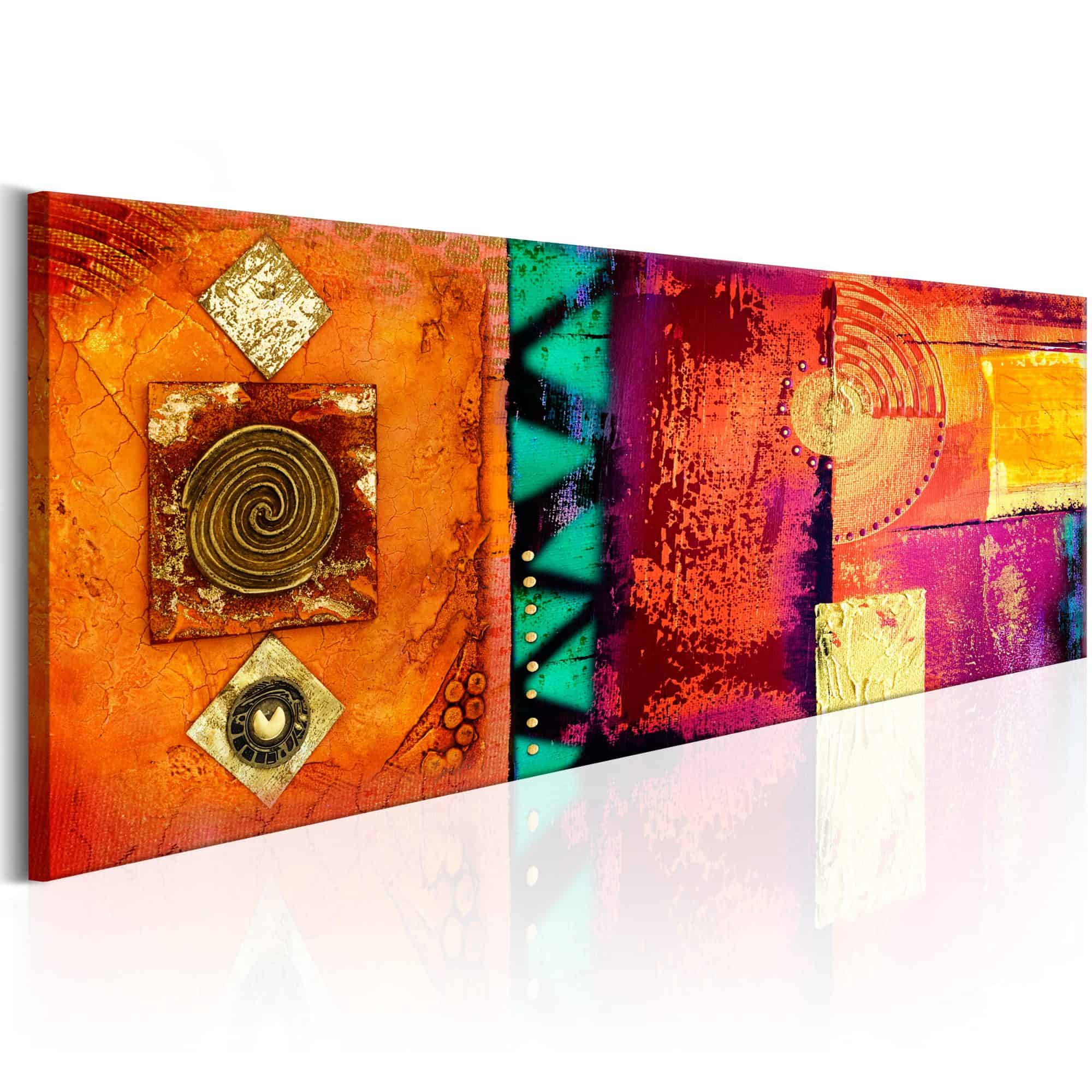 Lærredstryk Orange Abstraction