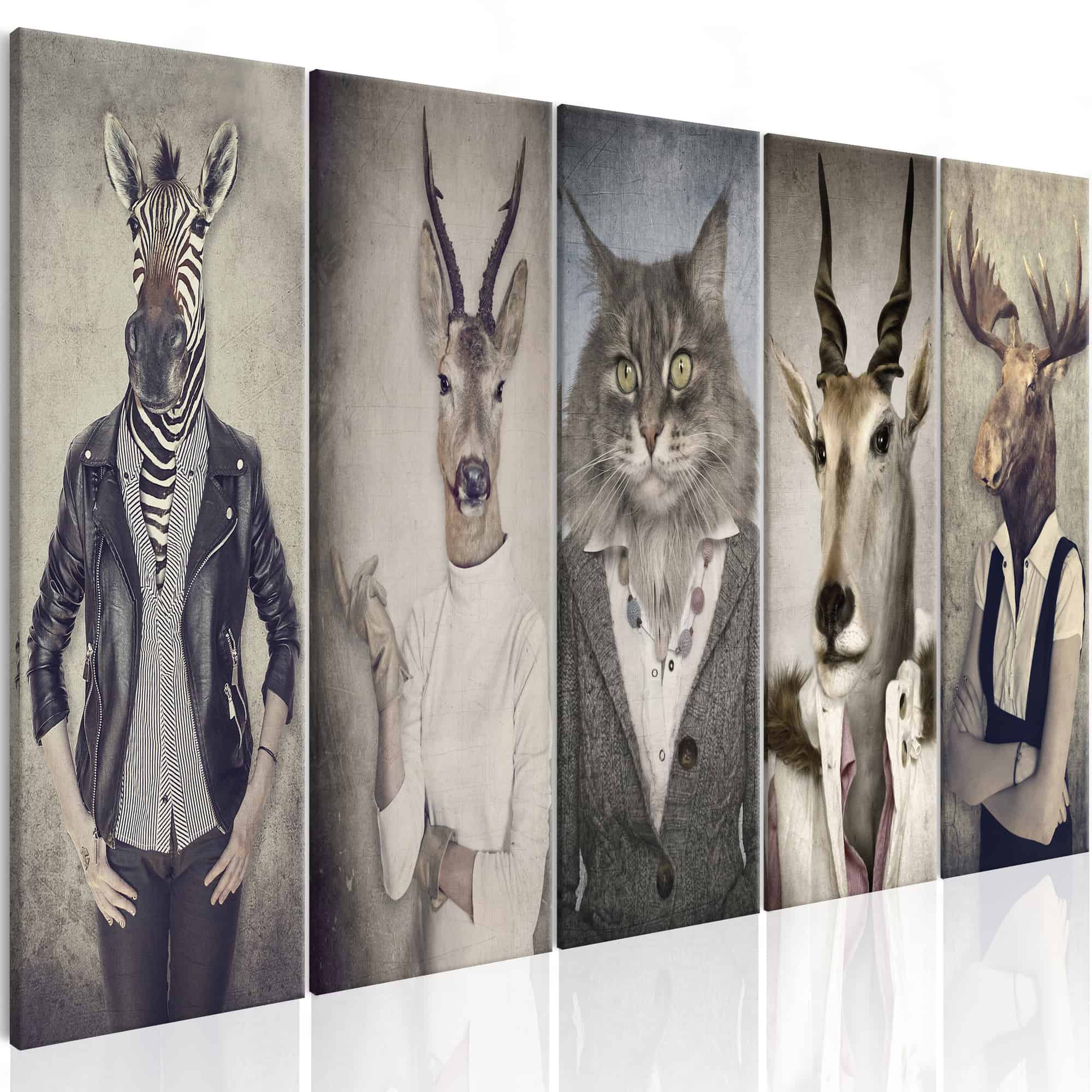 Lærredstryk Animal Masks I