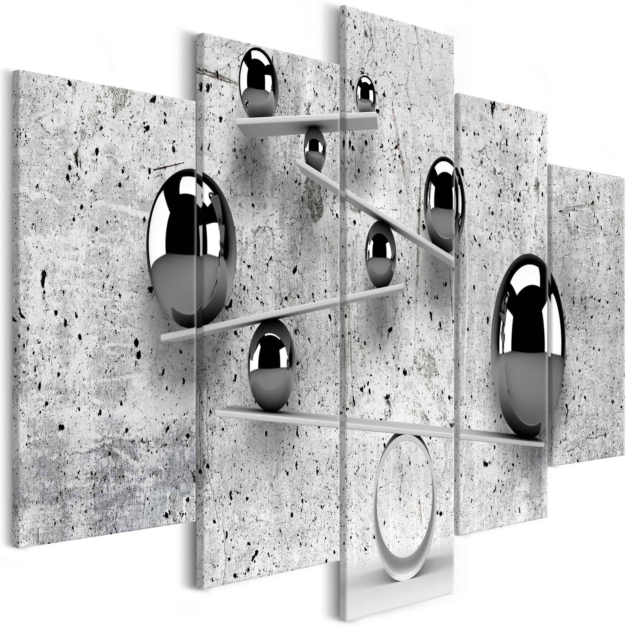 Lærredstryk Balls on Balance Beam (5 dele) Wide