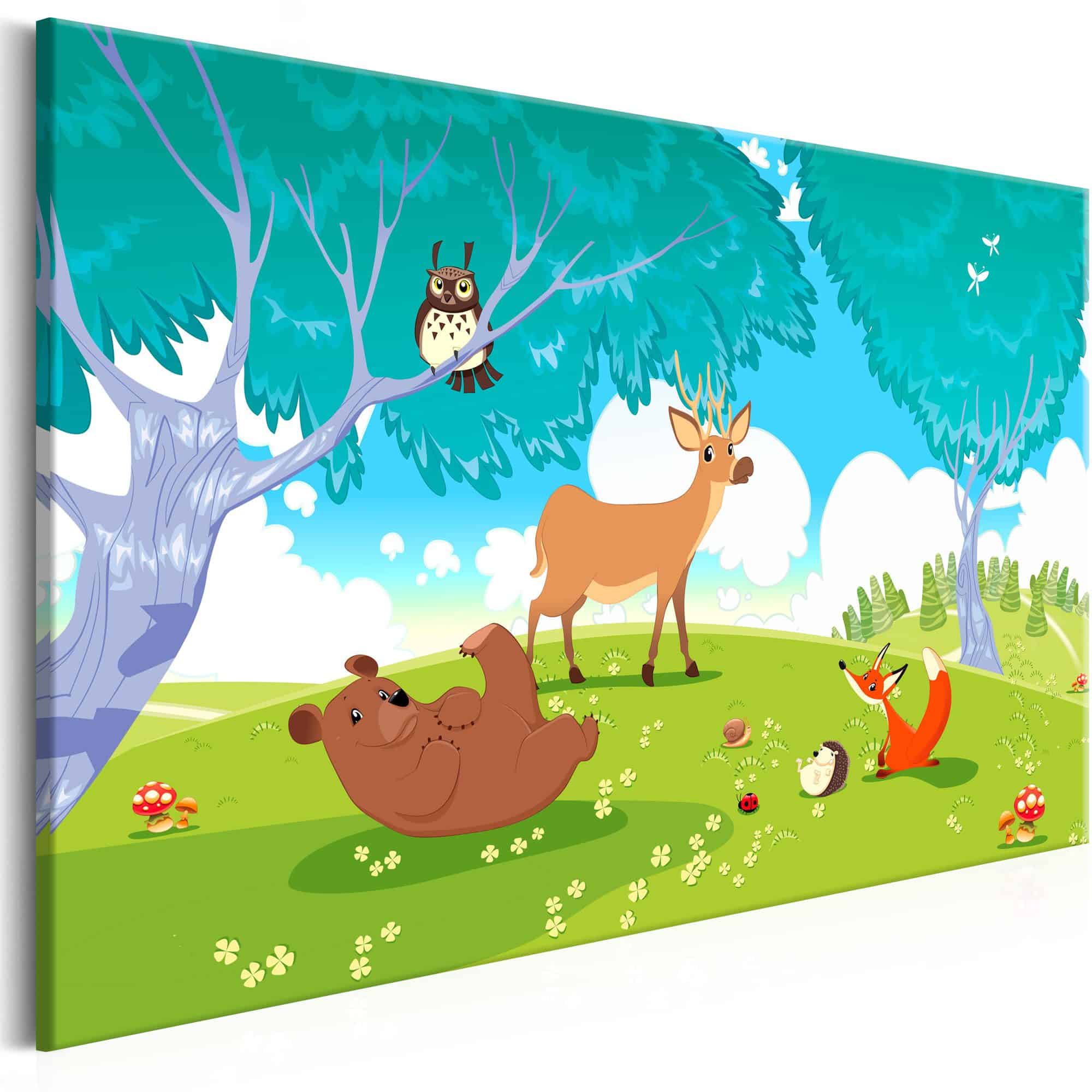 Lærredstryk Friendly Animals (1 del)