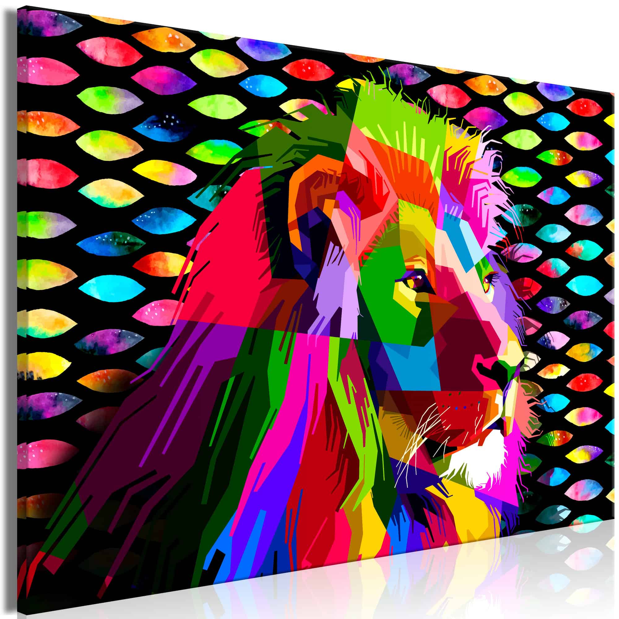 Lærredstryk Rainbow Lion (1 del)