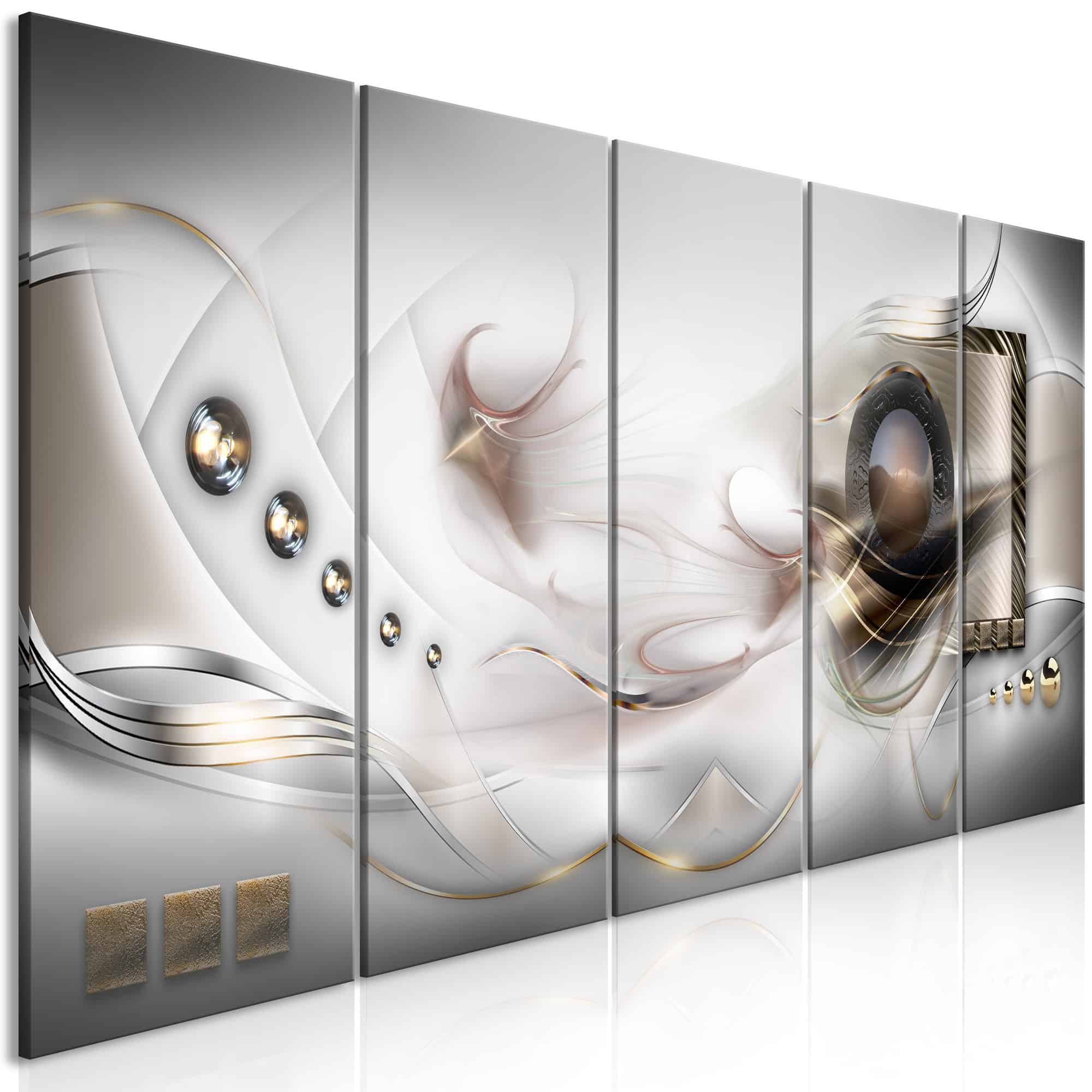 Lærredstryk Pearly Mist (5 dele)