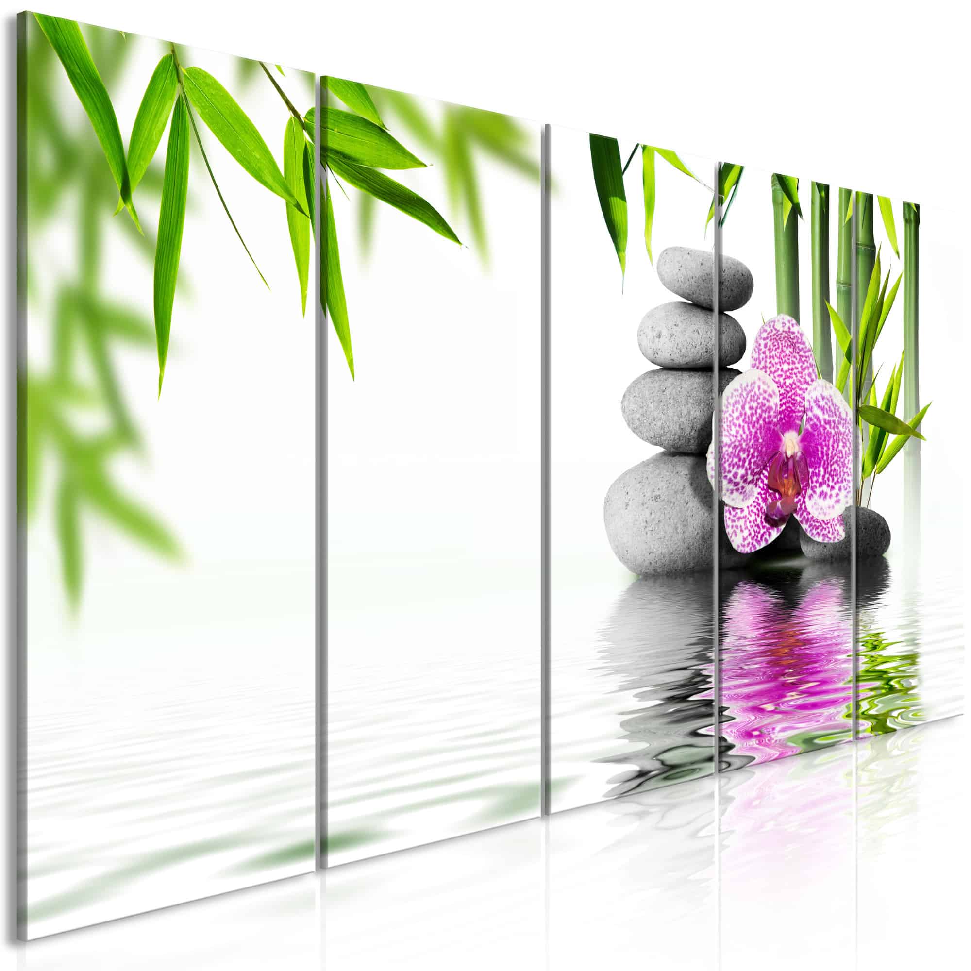 Lærredstryk Water Garden (5 dele)