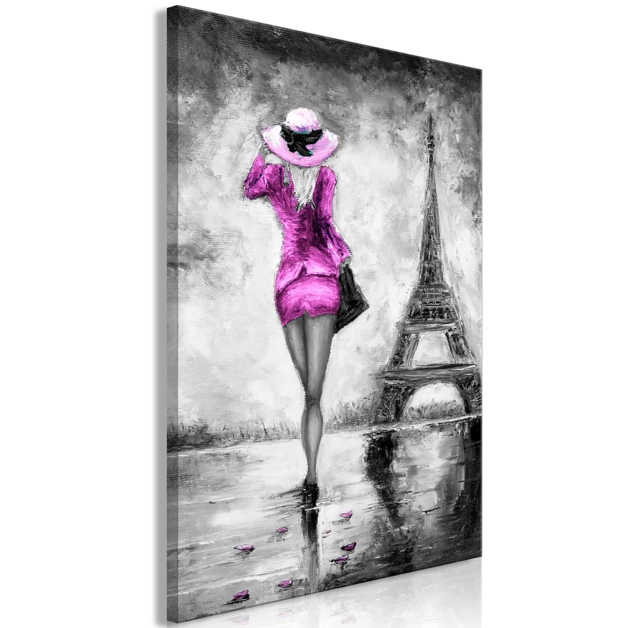 Lærredstryk Parisian Woman (1 del) Pink