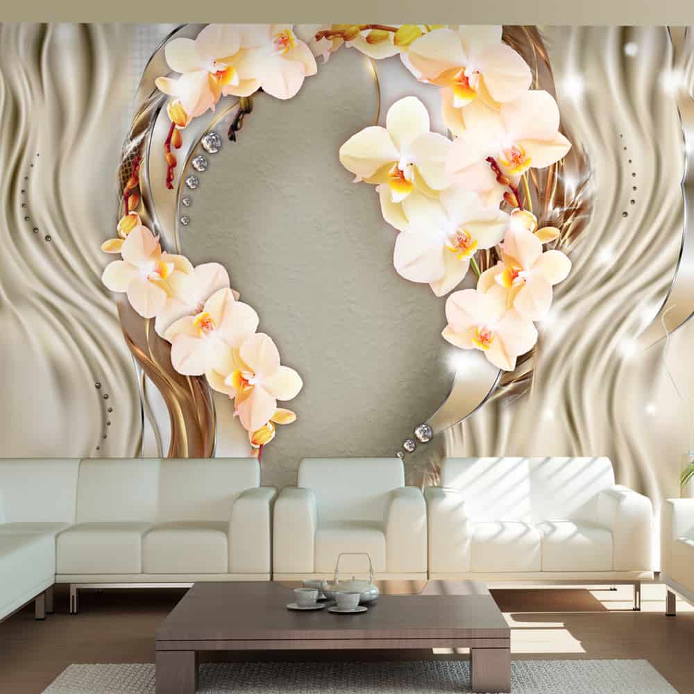 Fototapet Wreath of orchids