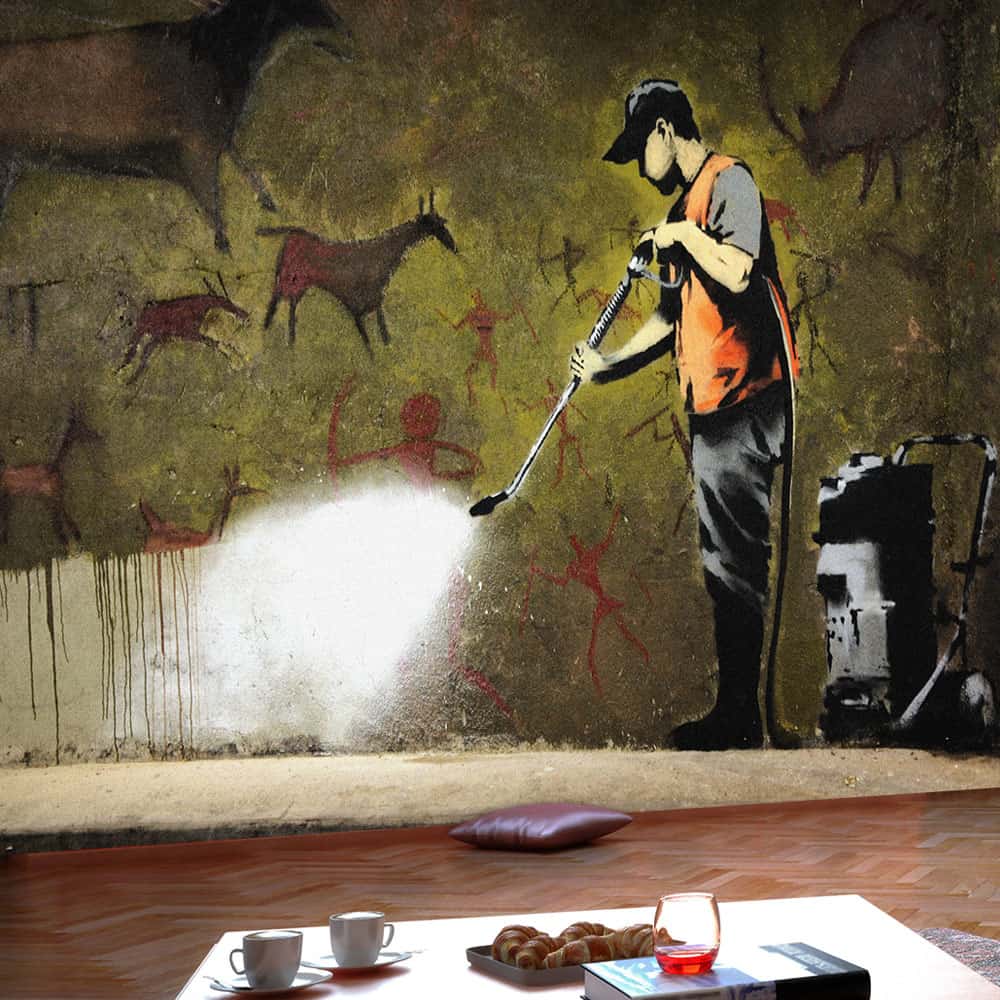 Fototapet Banksy - Cave Painting