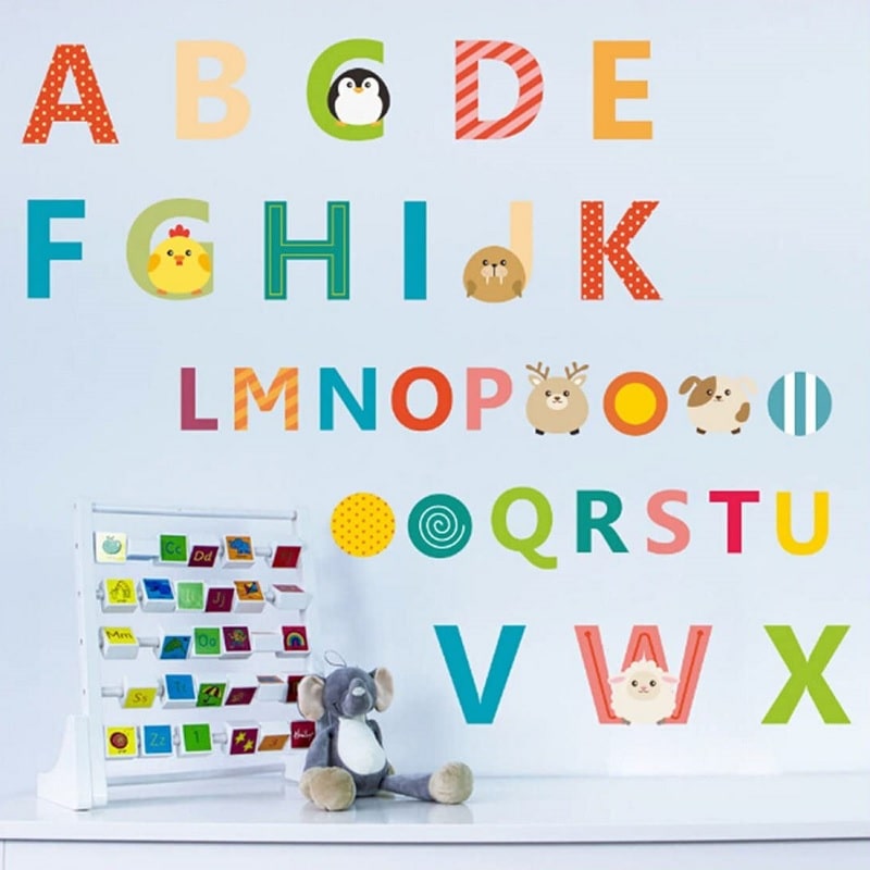 Wallsticker Alfabet fra A til Z