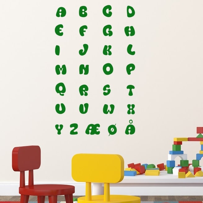 Wallsticker Alfabet - A til Å