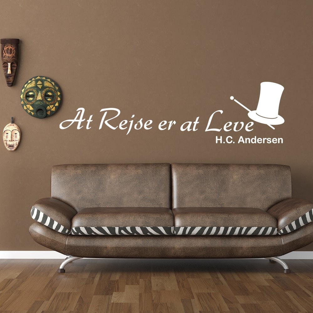 Wallsticker At rejse er at leve