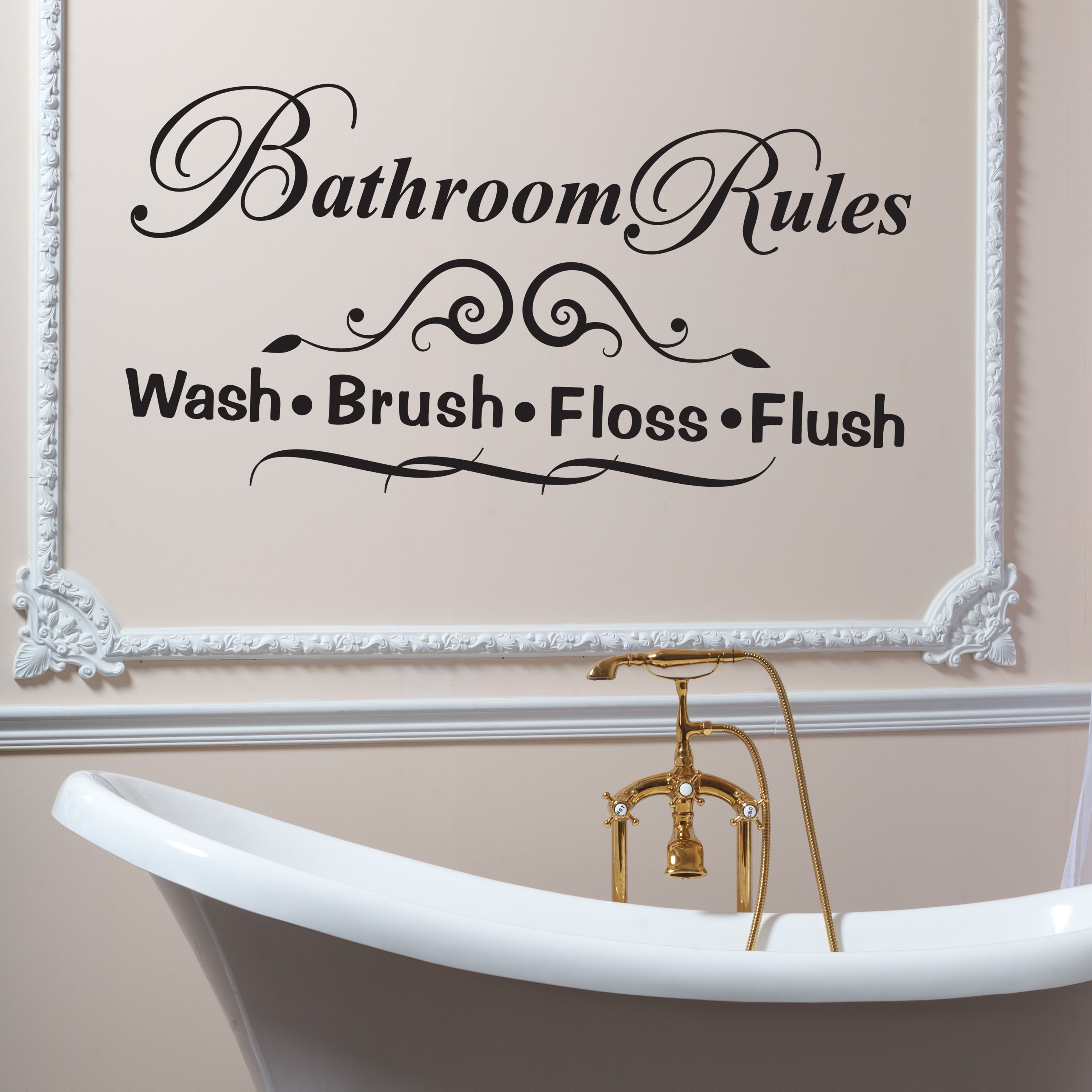 Wallsticker Bathroom Rules