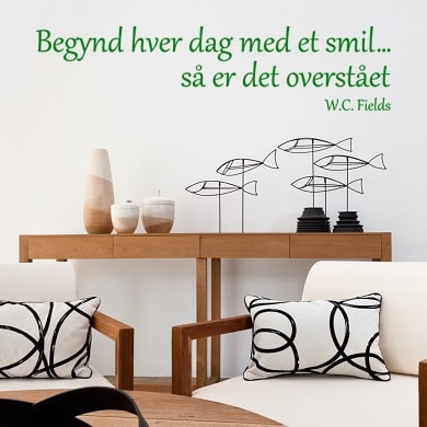 Wallsticker Begynd hver dag med et smil