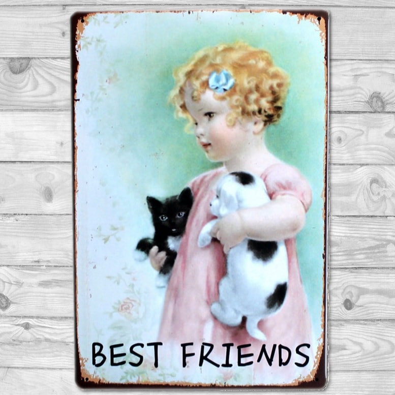 Emaljeskilt Best Friends