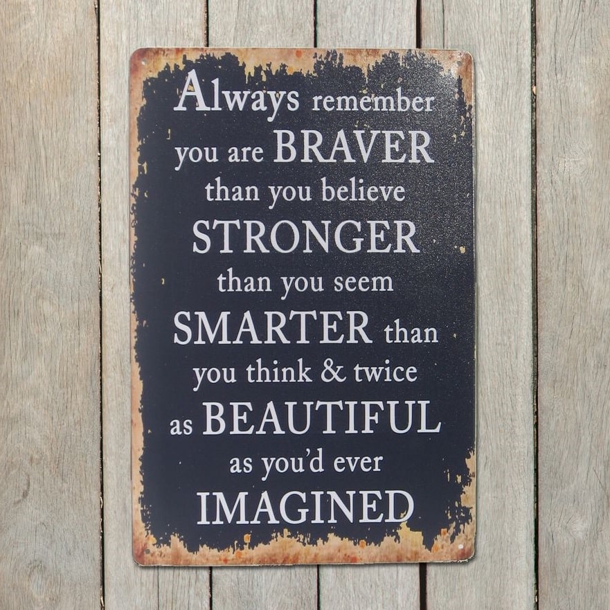 Emaljeskilt Braver - Stronger - Smarter