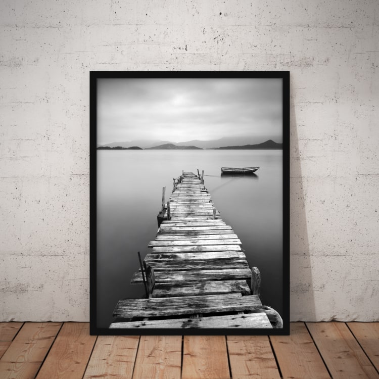 Plakat Badebro - Sort & Hvid