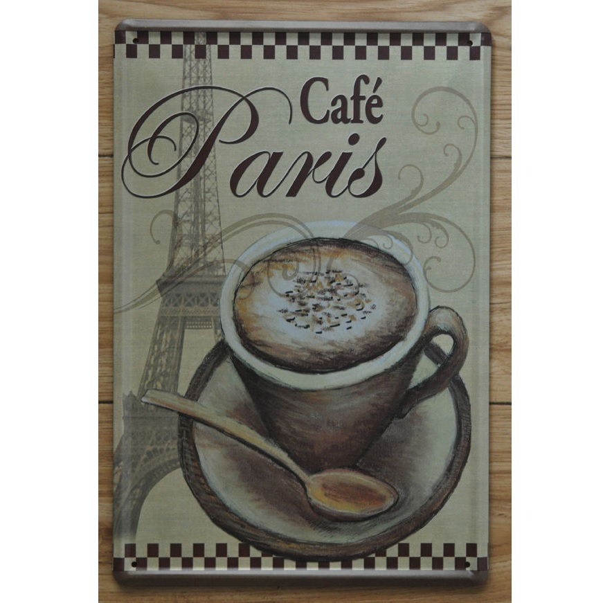 Emaljeskilt Café Paris