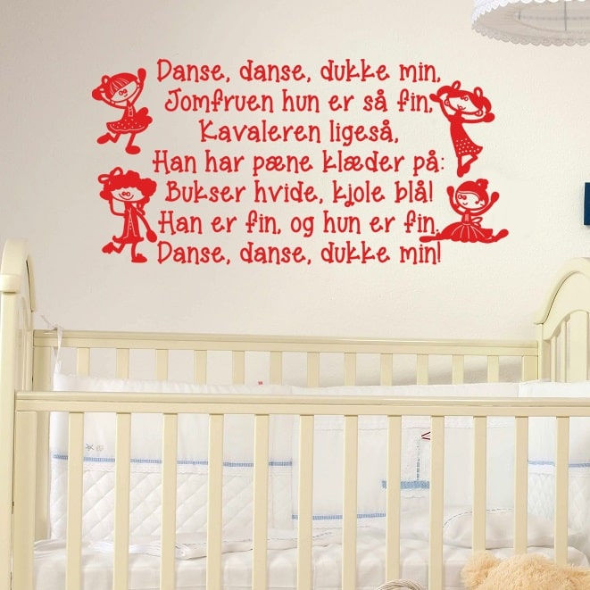 Wallsticker Danse, danse, dukke min