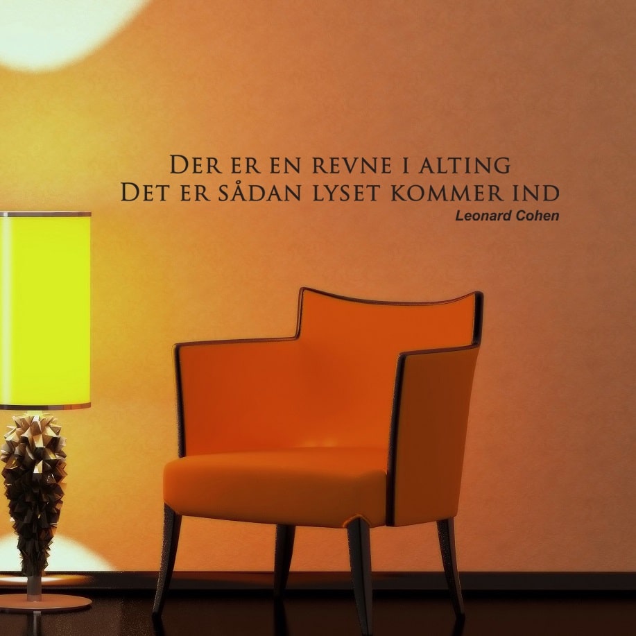 Wallsticker Der er en revne i alting