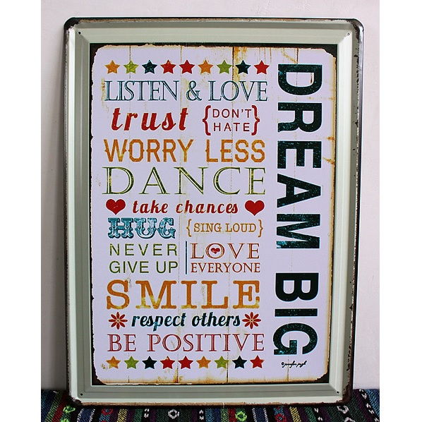 Emaljeskilt Dream Big #2