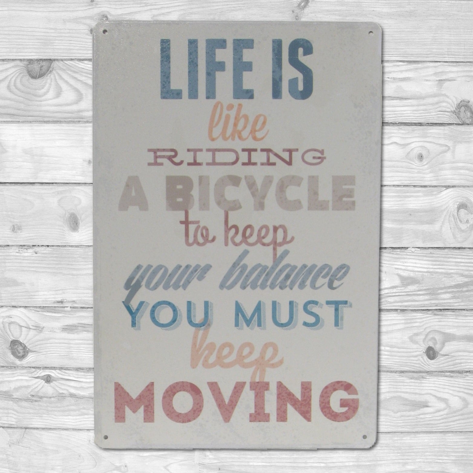 Emaljeskilt Life is like riding a Bicycle