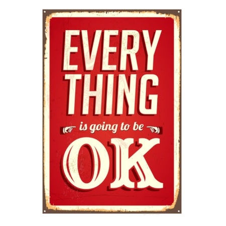 Emaljeskilt Everything is going to be OK
