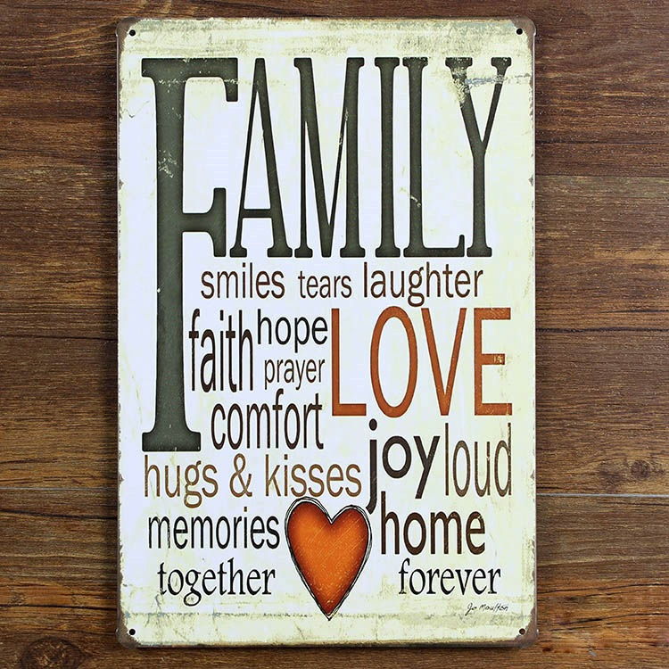 Emaljeskilt Family is...