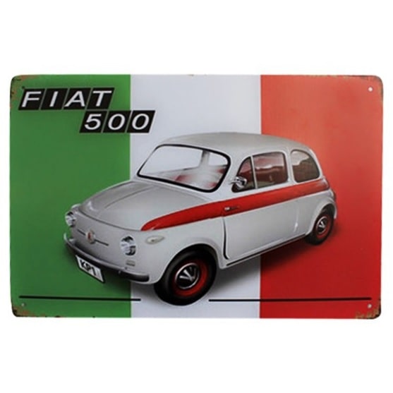 Emaljeskilt Fiat 500