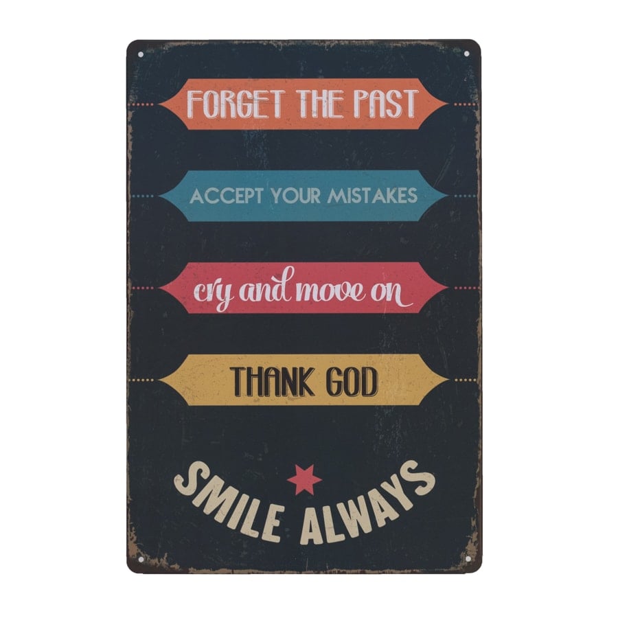 Emaljeskilt Forget the Past