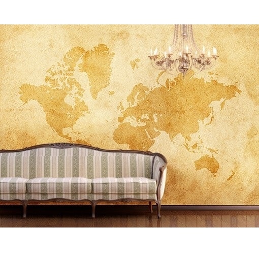 Fototapet Gammelt Verdenskort