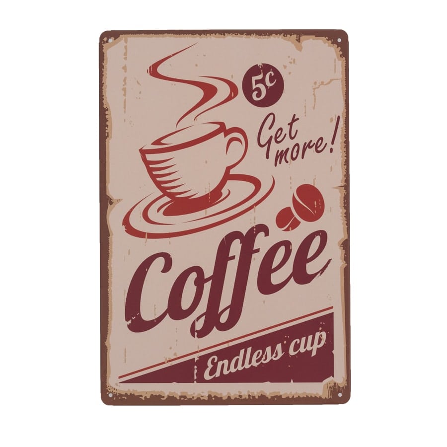Emaljeskilt Get more Coffee