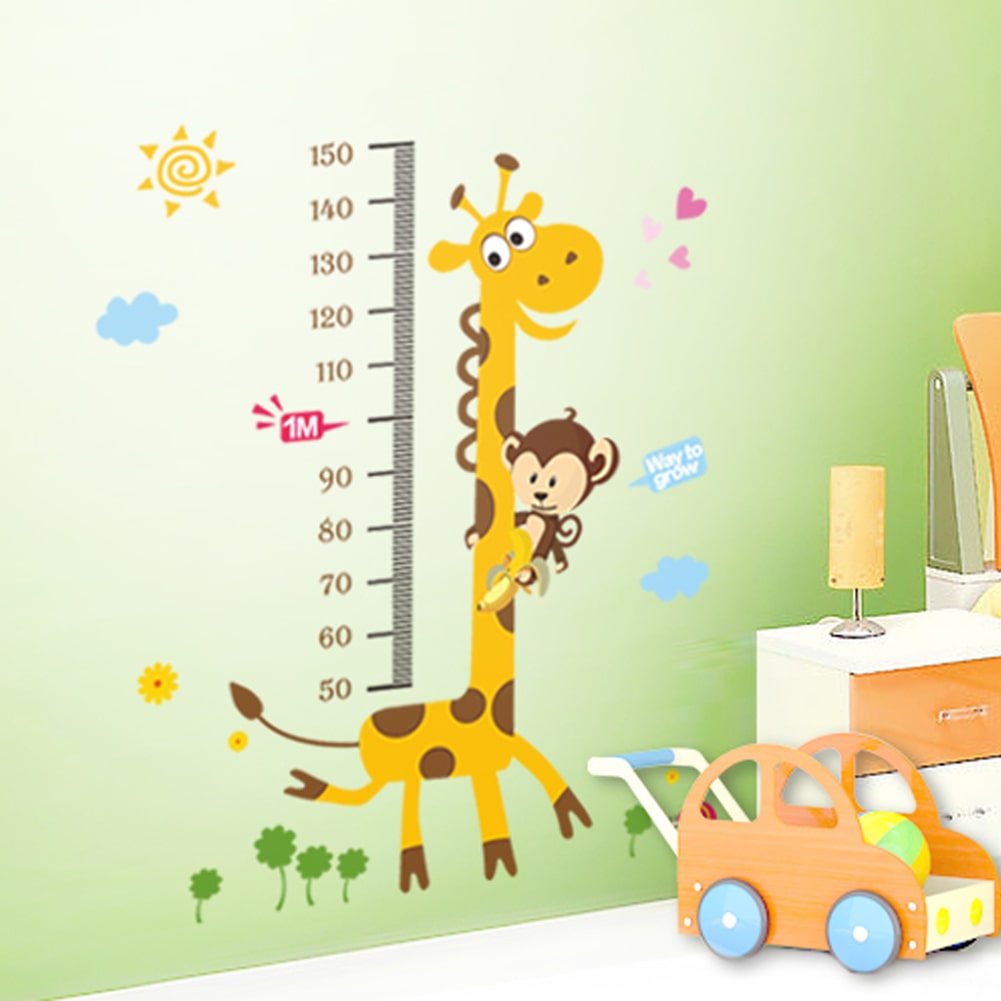 Wallsticker Giraf højdemåler