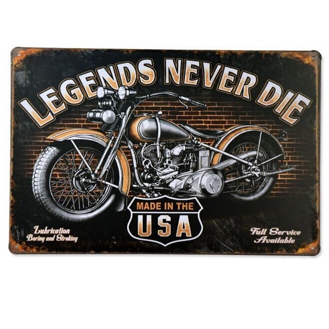 Emaljeskilt Harley Davidson Legends