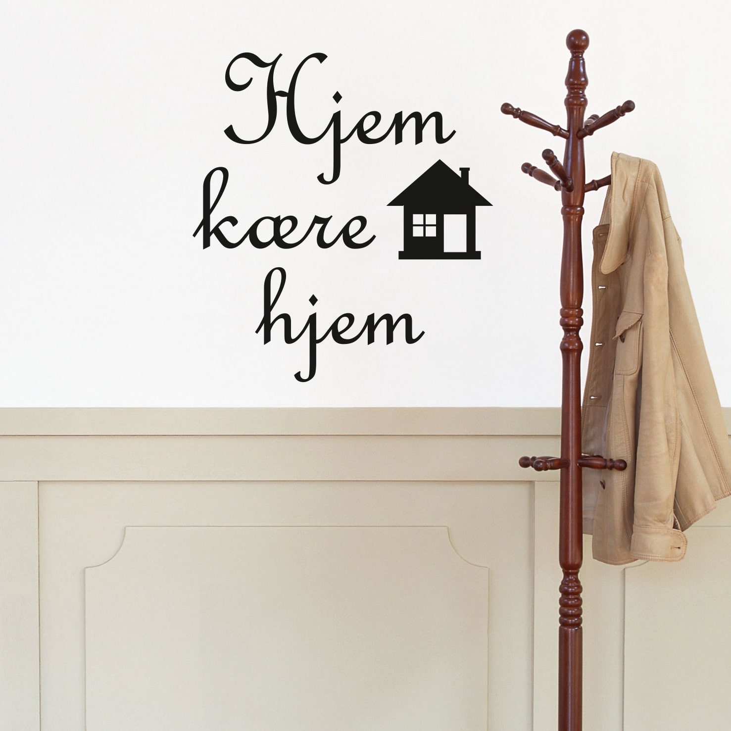 Wallsticker Hjem kære hjem