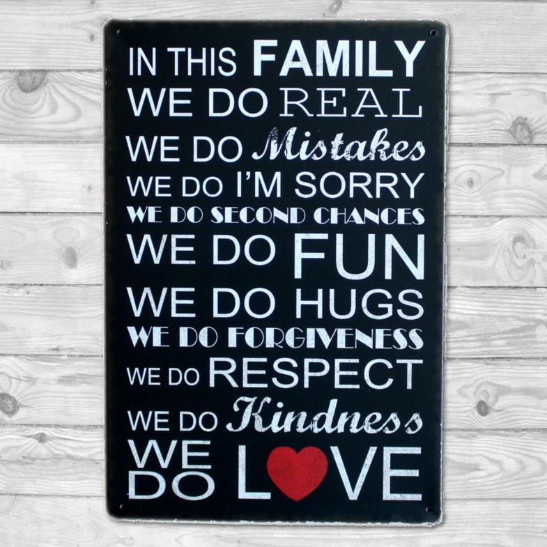 Emaljeskilt In this Family