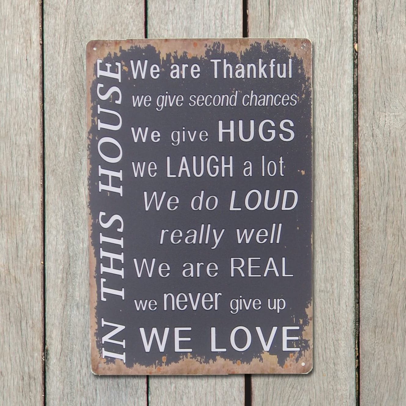 Emaljeskilt In this house