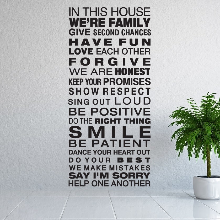 Wallsticker In this house