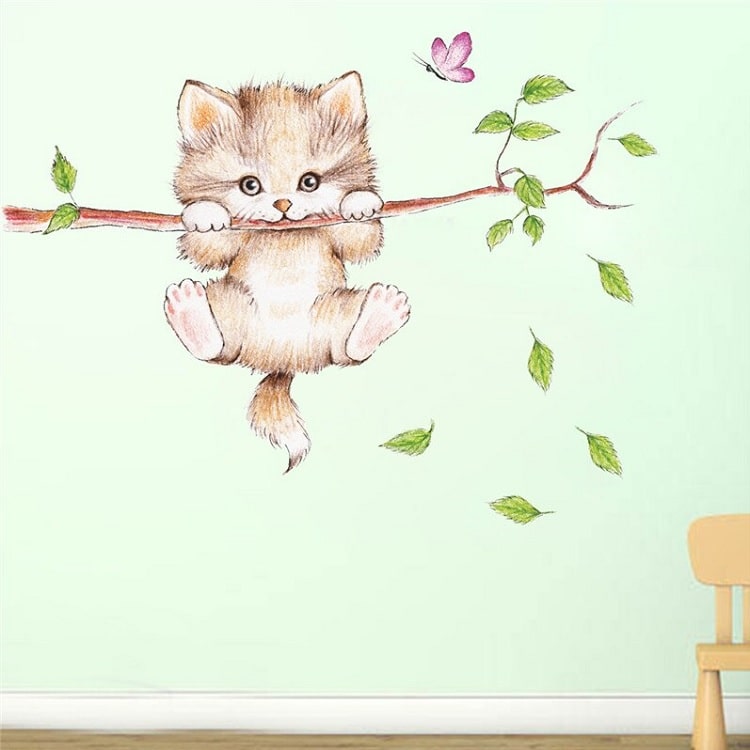 Wallsticker Killing der hænger på gren