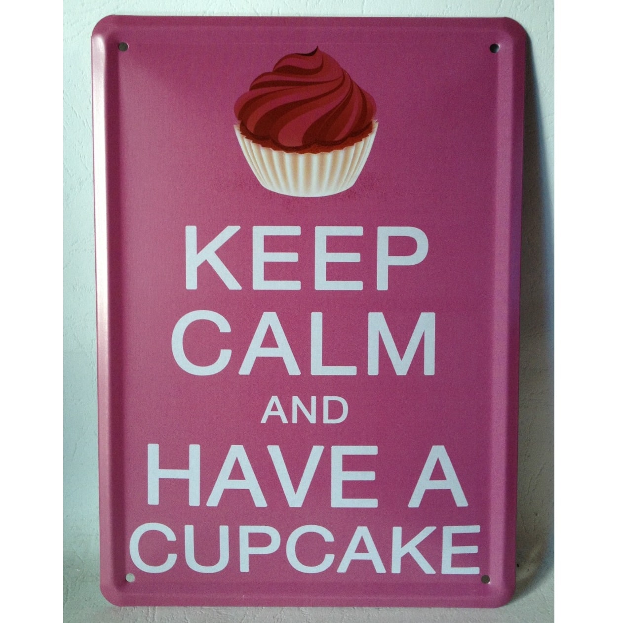 Emaljeskilt Keep calm and have a cupcake