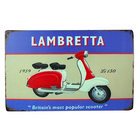 Emaljeskilt Lambretta