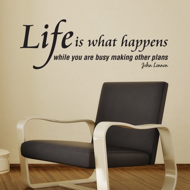 Wallsticker Life is what happens