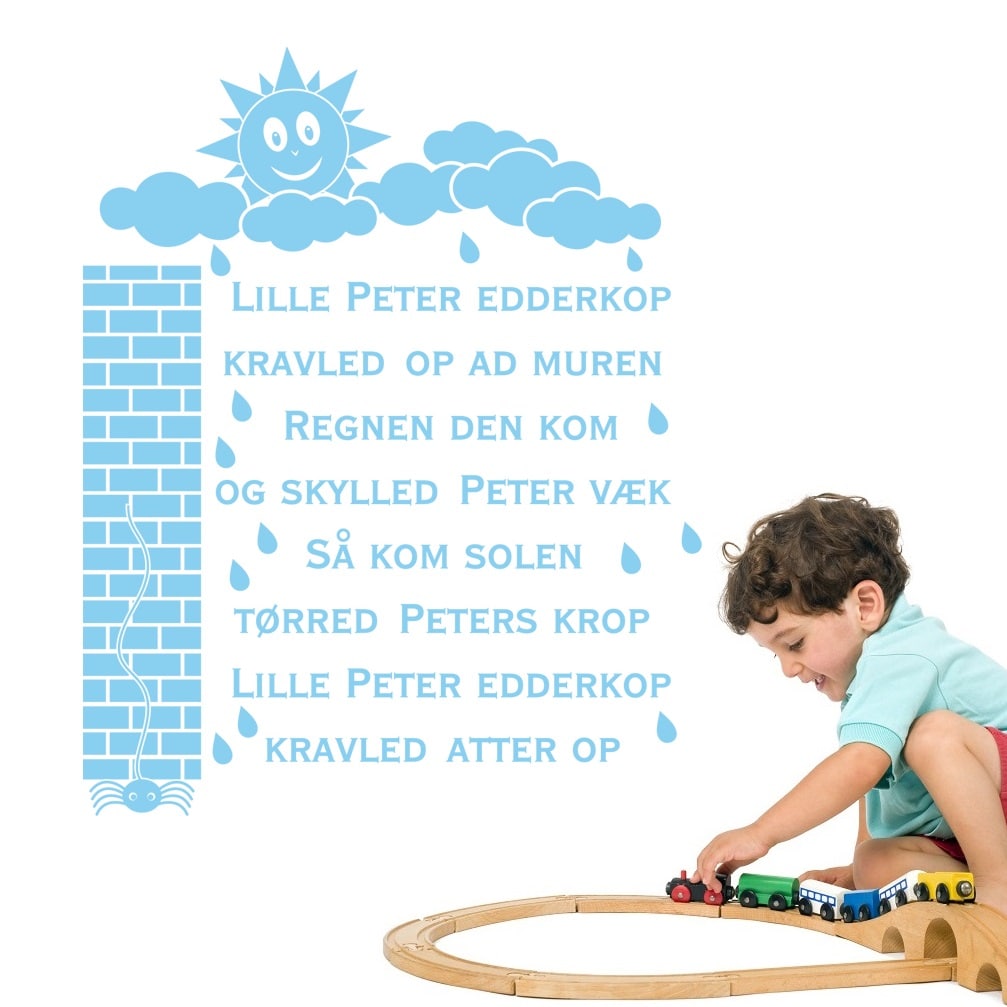 Wallsticker Lille Peter Edderkop