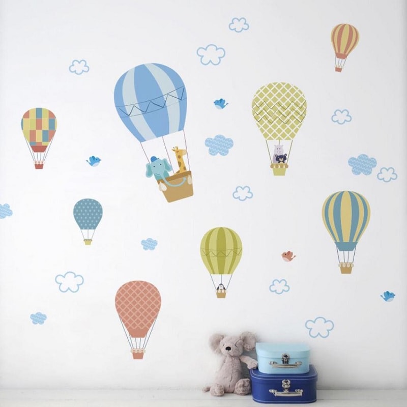 Wallsticker Luftballoner med dyr