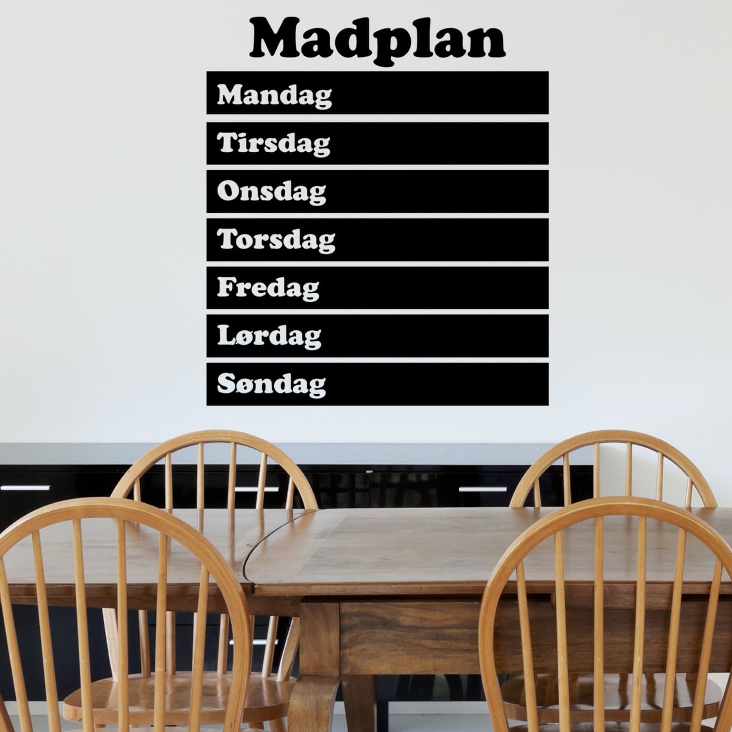 Wallsticker Madplan til kridt